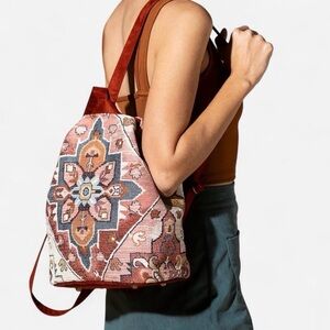 NWT Atenti Coconino Backpack Purse Earth Tones, Jacquard Convertible Bag USA